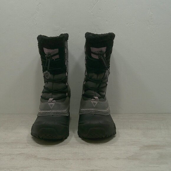 The North Face Shellista Lace up Gray Pink Waterproof Winter Snow Boot Size 3 - Picture 3 of 13